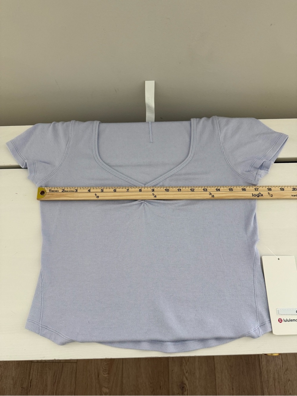 Lululemon NWT Hold Tight Sweetheart Short Sleeve Ribbed Modal Top Size 10 - Picture 6 of 7